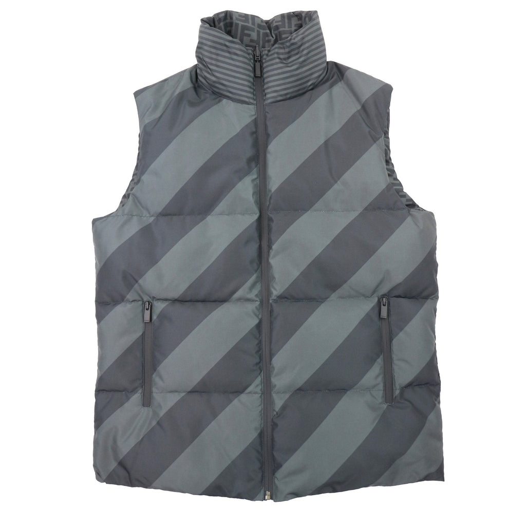 Fendi Ff Logo Rev Gilet Black