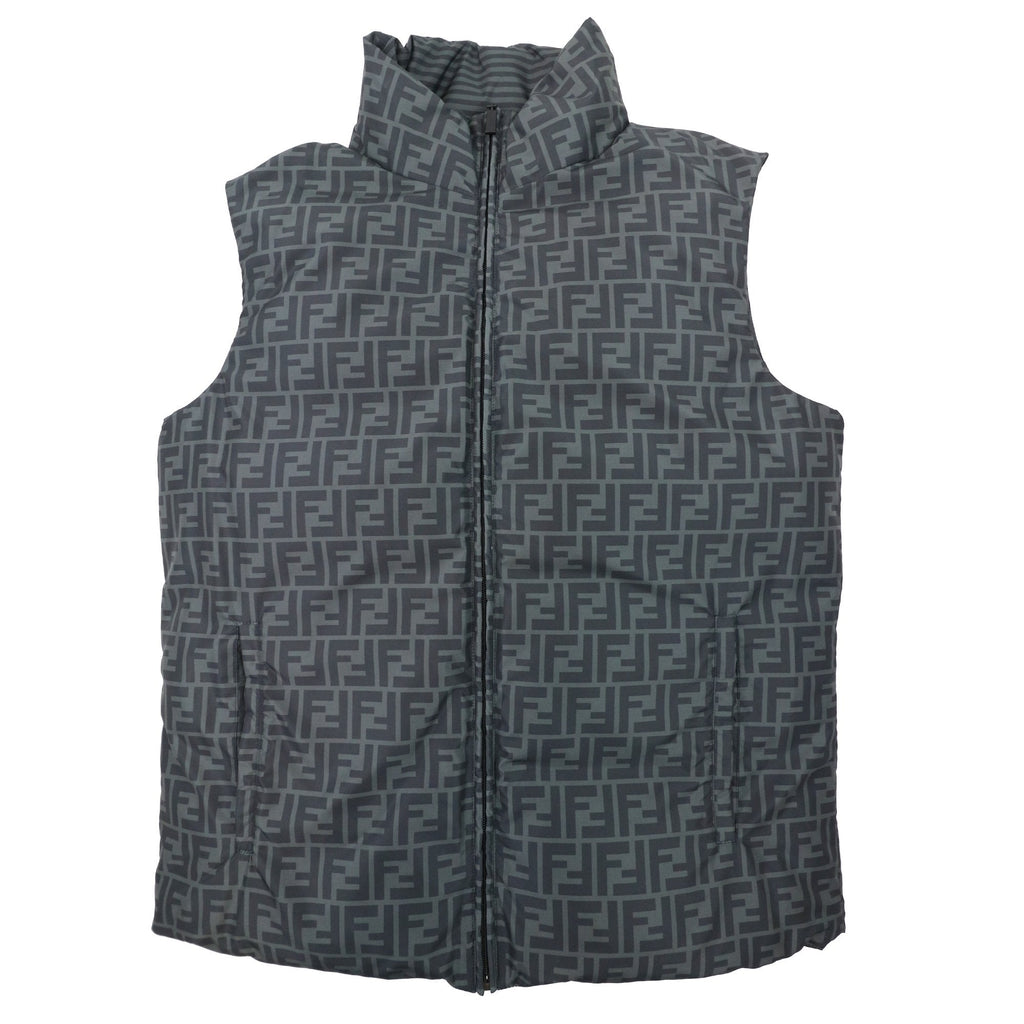 Fendi Ff Logo Rev Gilet Black