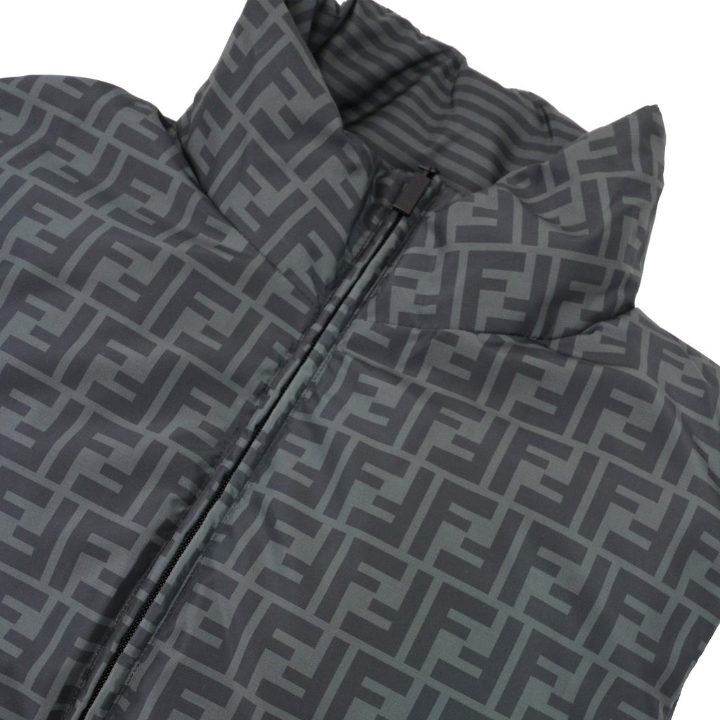Fendi Ff Logo Rev Gilet Black