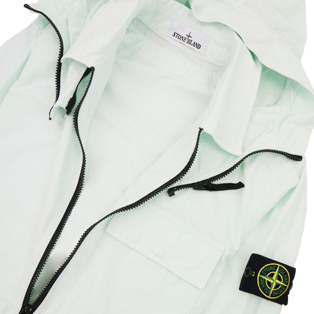 Stone Island 114wn T.co+old Overshirt Detachable Hood Mint Green