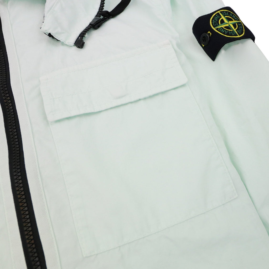 Stone Island 114wn T.co+old Overshirt Detachable Hood Mint Green