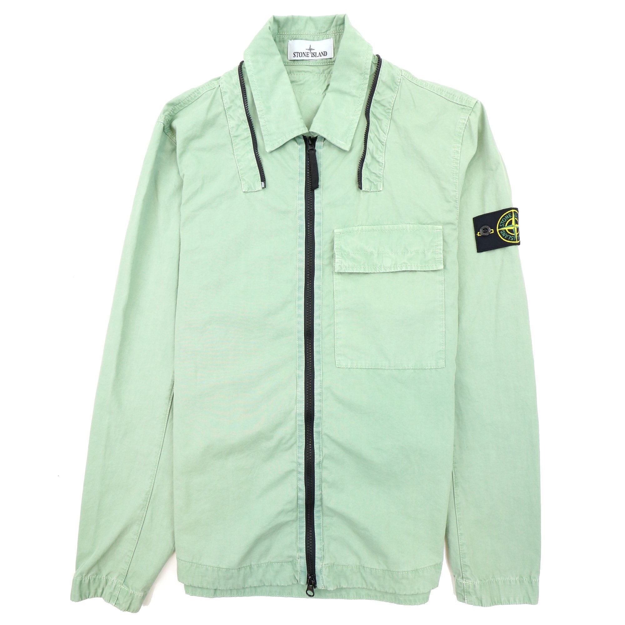 Stone Island 114wn T.co+old Overshirt Detachable Hood Green V0155