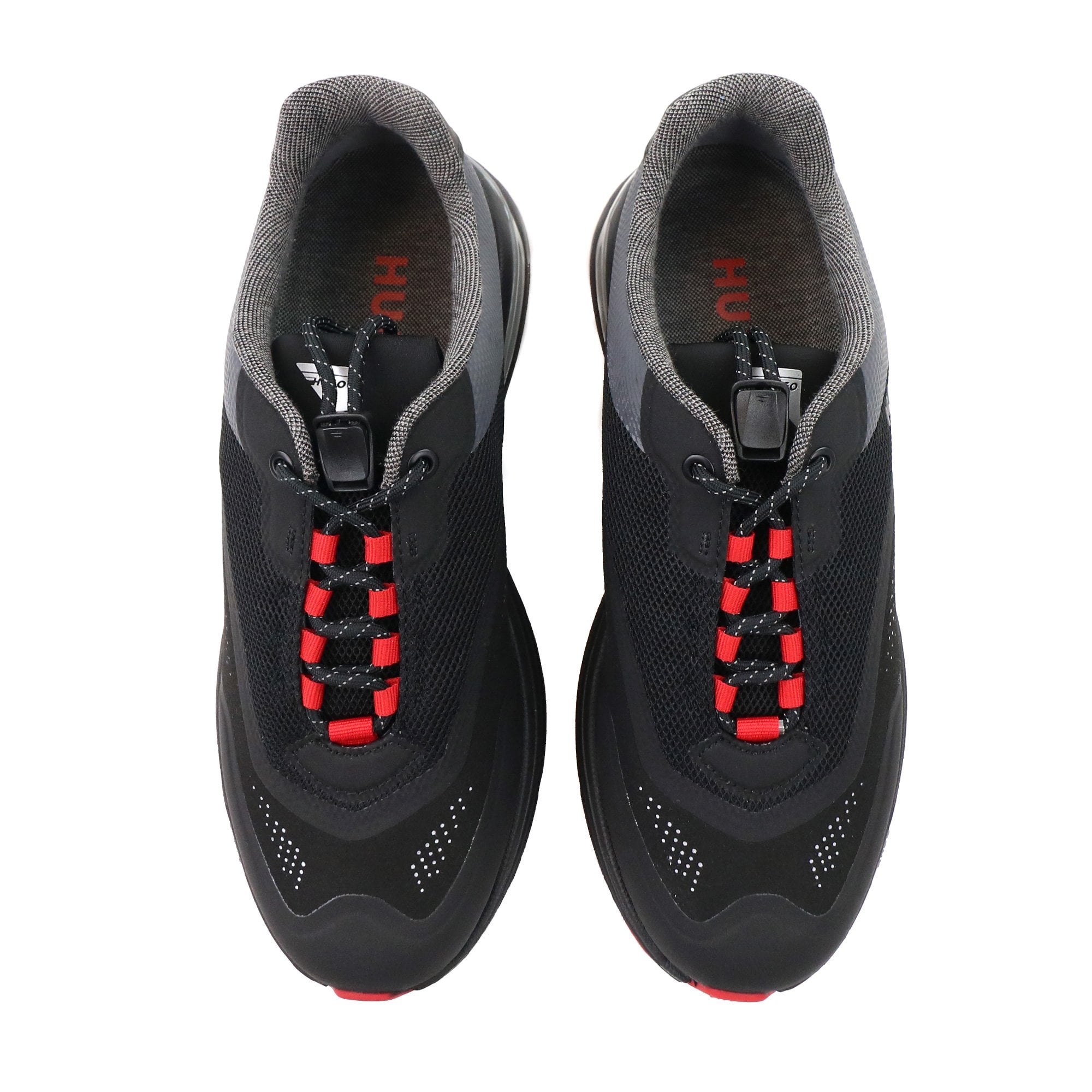 Hugo Axel Runner Mixed Material Trainer Black 001