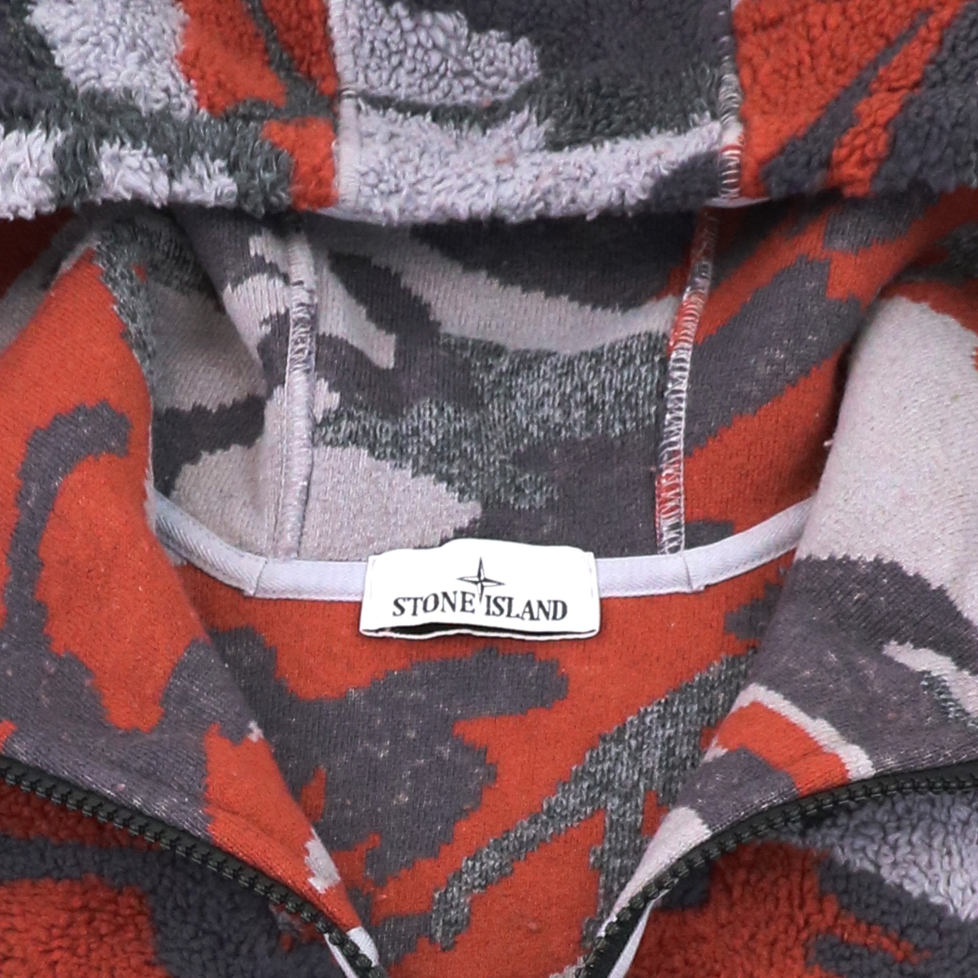 Stone Island 616e3 Heritage Camo Pile Hoodied Sweatshirt Lavender V0047