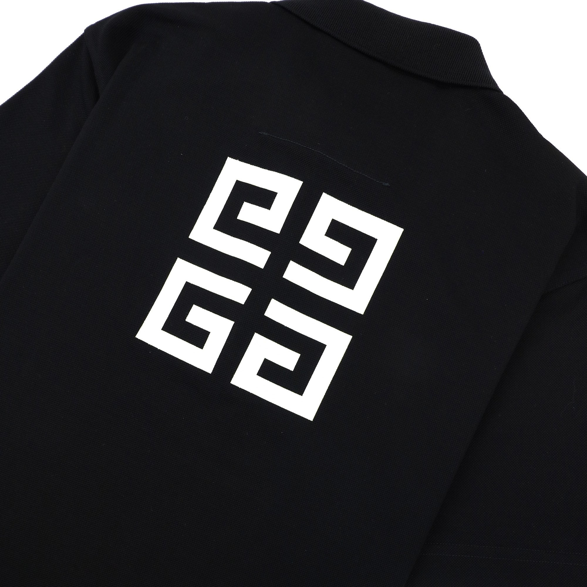 Givenchy Gg Zip Branded Polo Black
