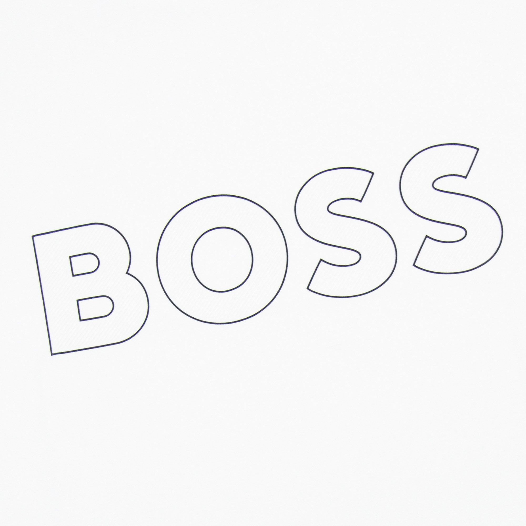 Hugo Boss Tee 9 Outline Logo T Shirt White 100