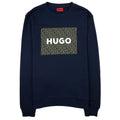 Hugo Dalker Logo Print Relax Fit Sweatshirt Dark Blue 405