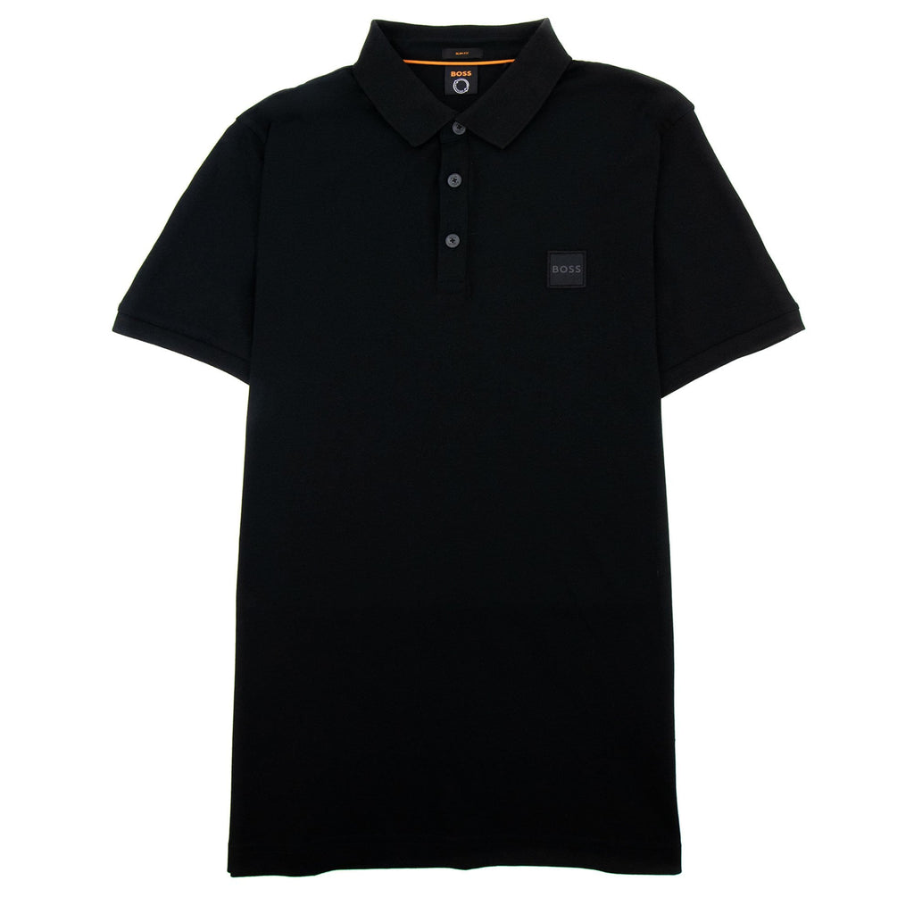 Hugo Passenger Patch Logo Polo Black 001