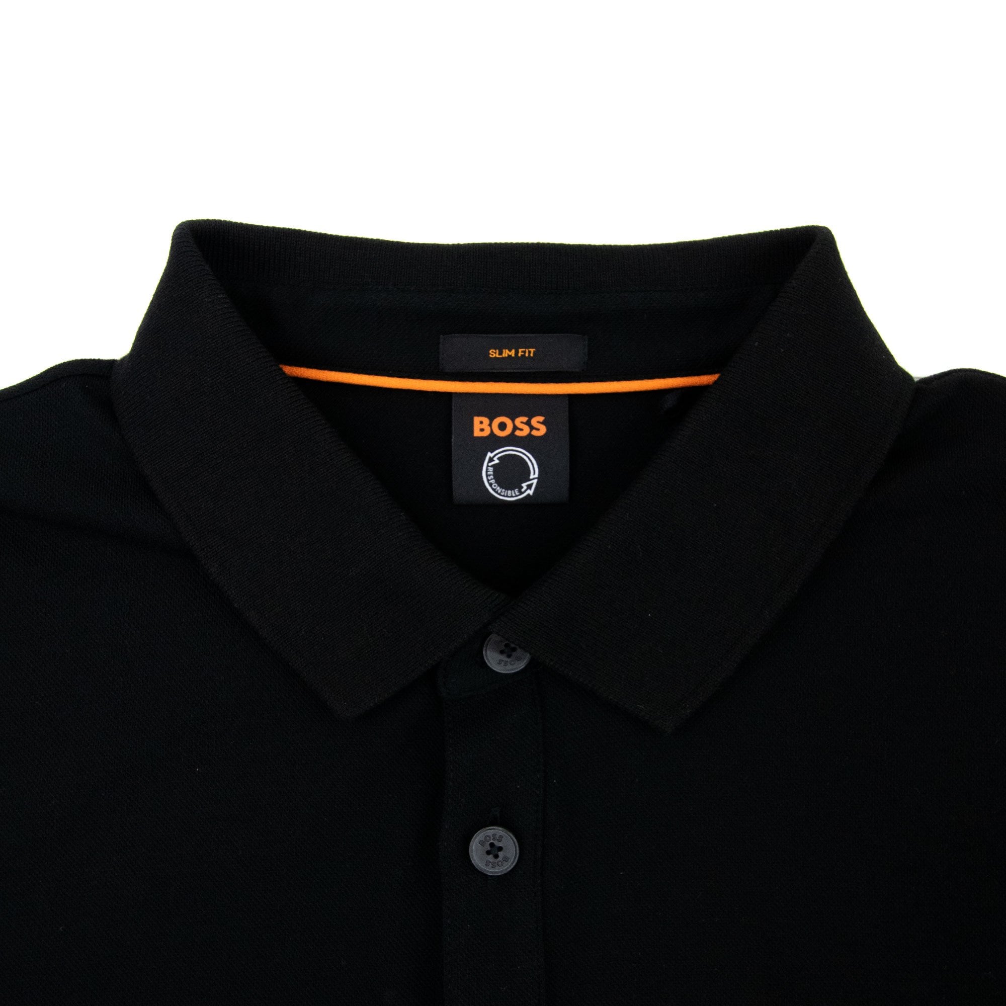 Hugo Passenger Patch Logo Polo Black 001
