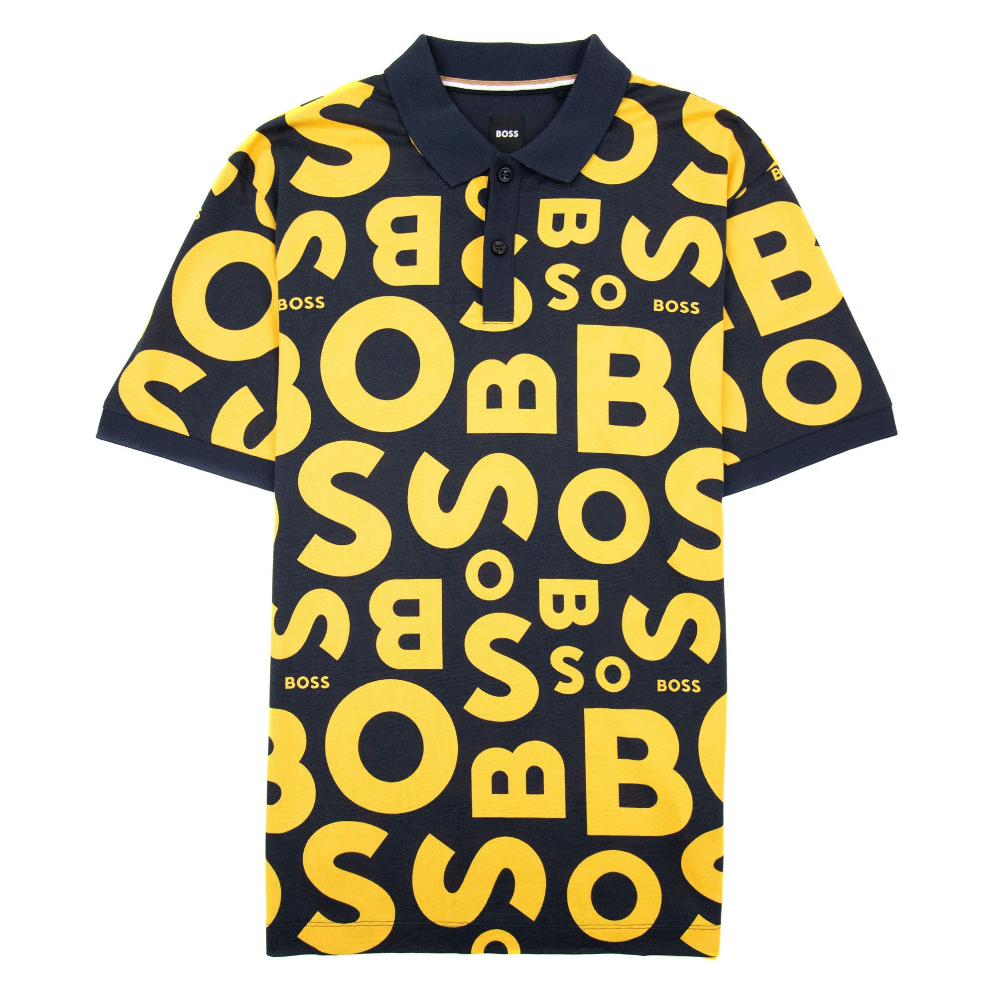 Hugo Boss Parlay 156 All Over Logo Polo Dark Navy 404