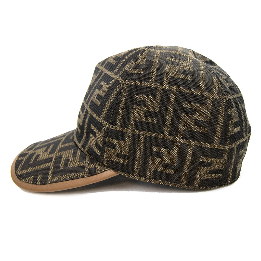 Fendi Ff Print Baseball Cap Dark Brown