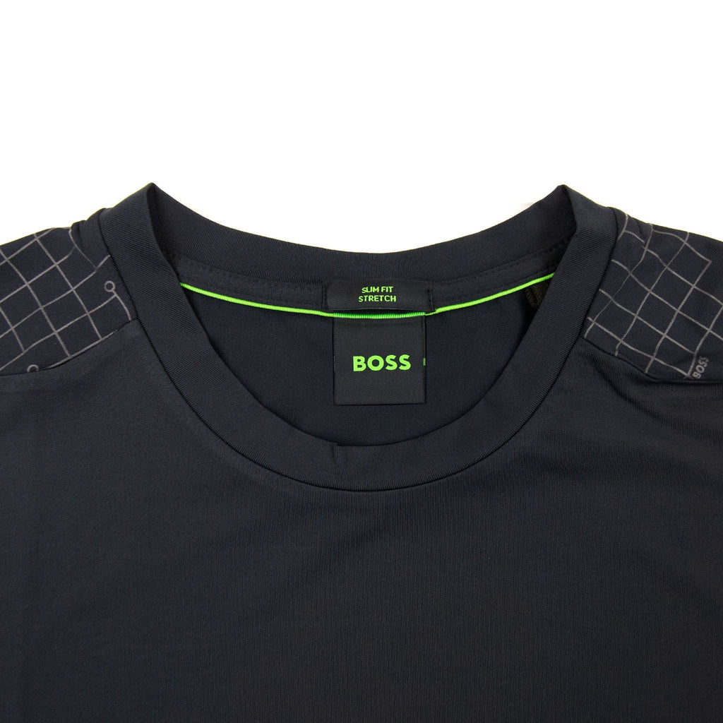 Hugo Boss Tee Active Glow Effect Logo T Shirt Navy 402