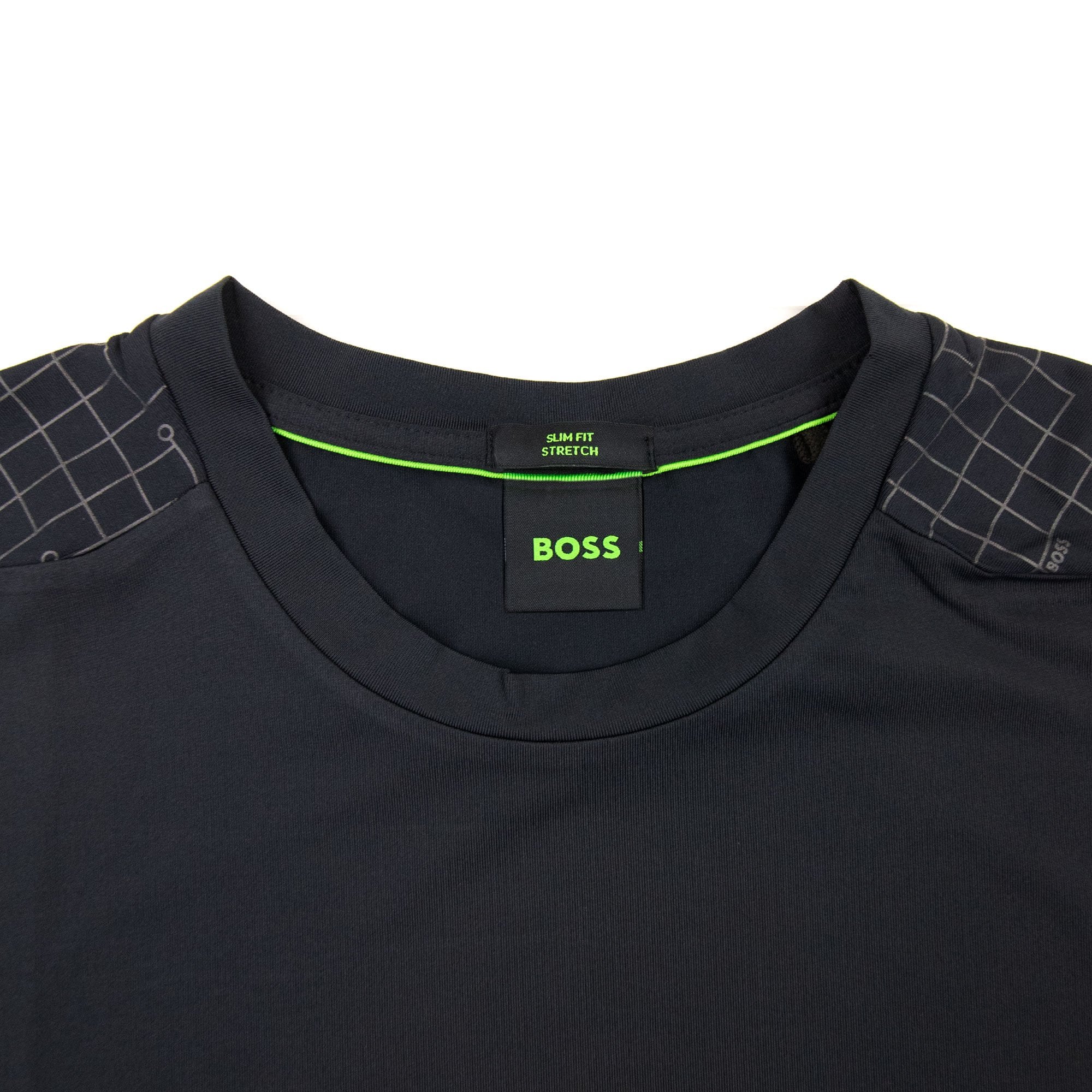 Hugo Boss Tee Active Glow Effect Logo T Shirt Navy 402