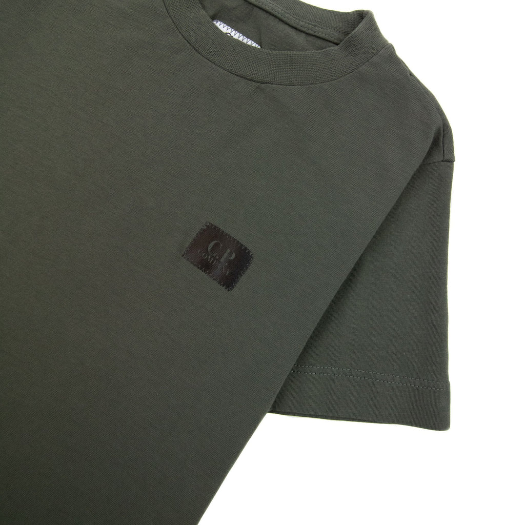 Cp Company Undersixteen Jersey 30/1 Small Patch Logo Tee Khaki
