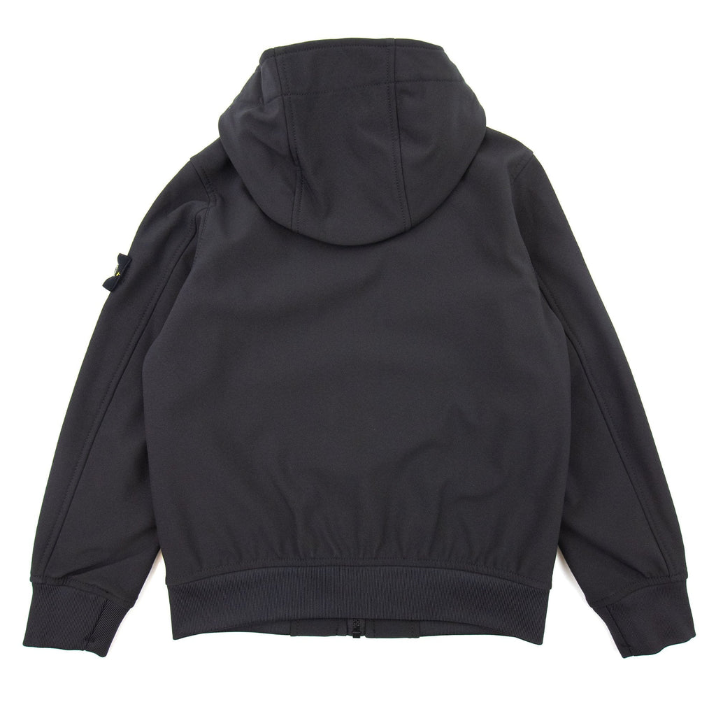 Stone Island Junior Q0130 E.dye Technology Soft Shell R Jacket Black V0029