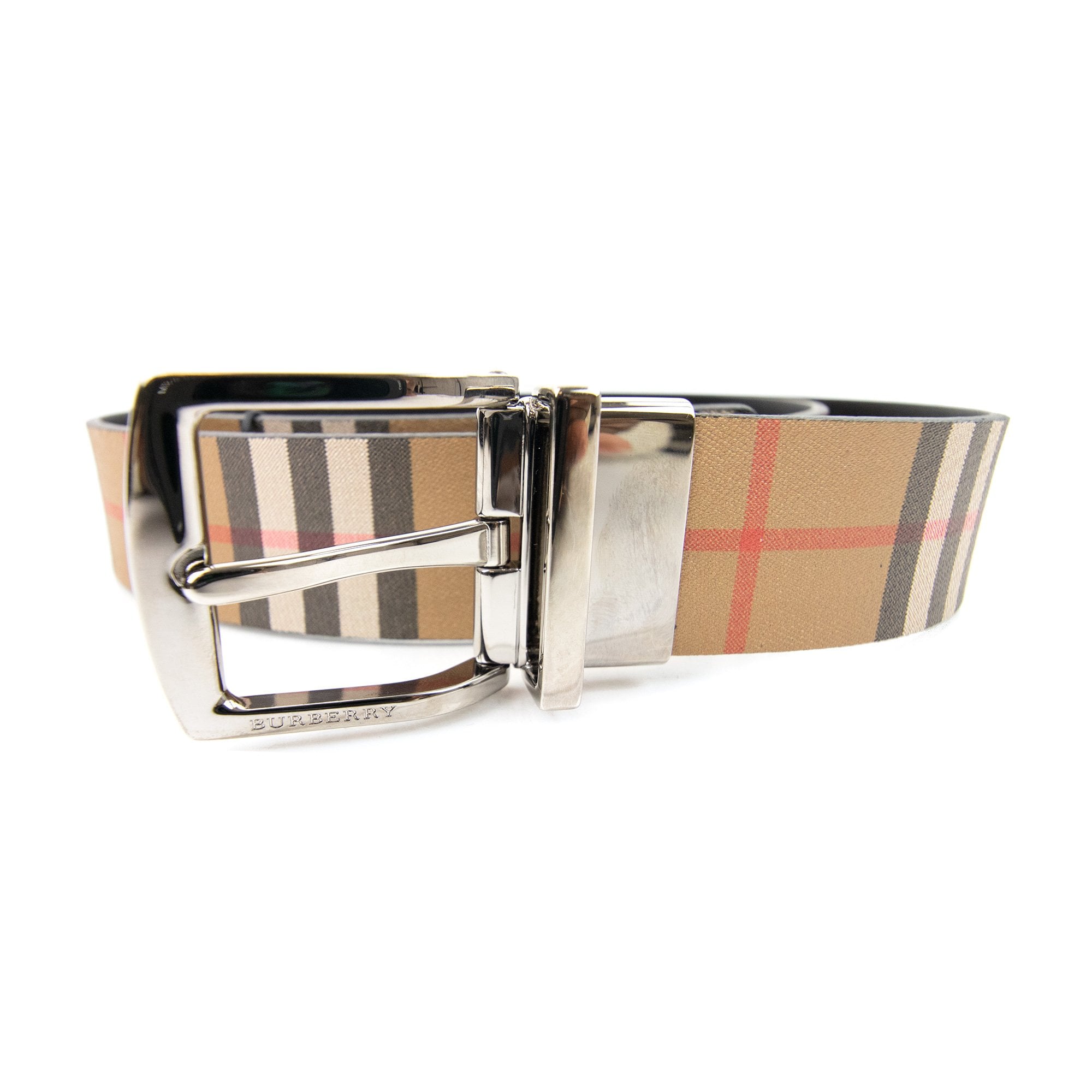 Burberry Clark Reversible Leather Belt Black