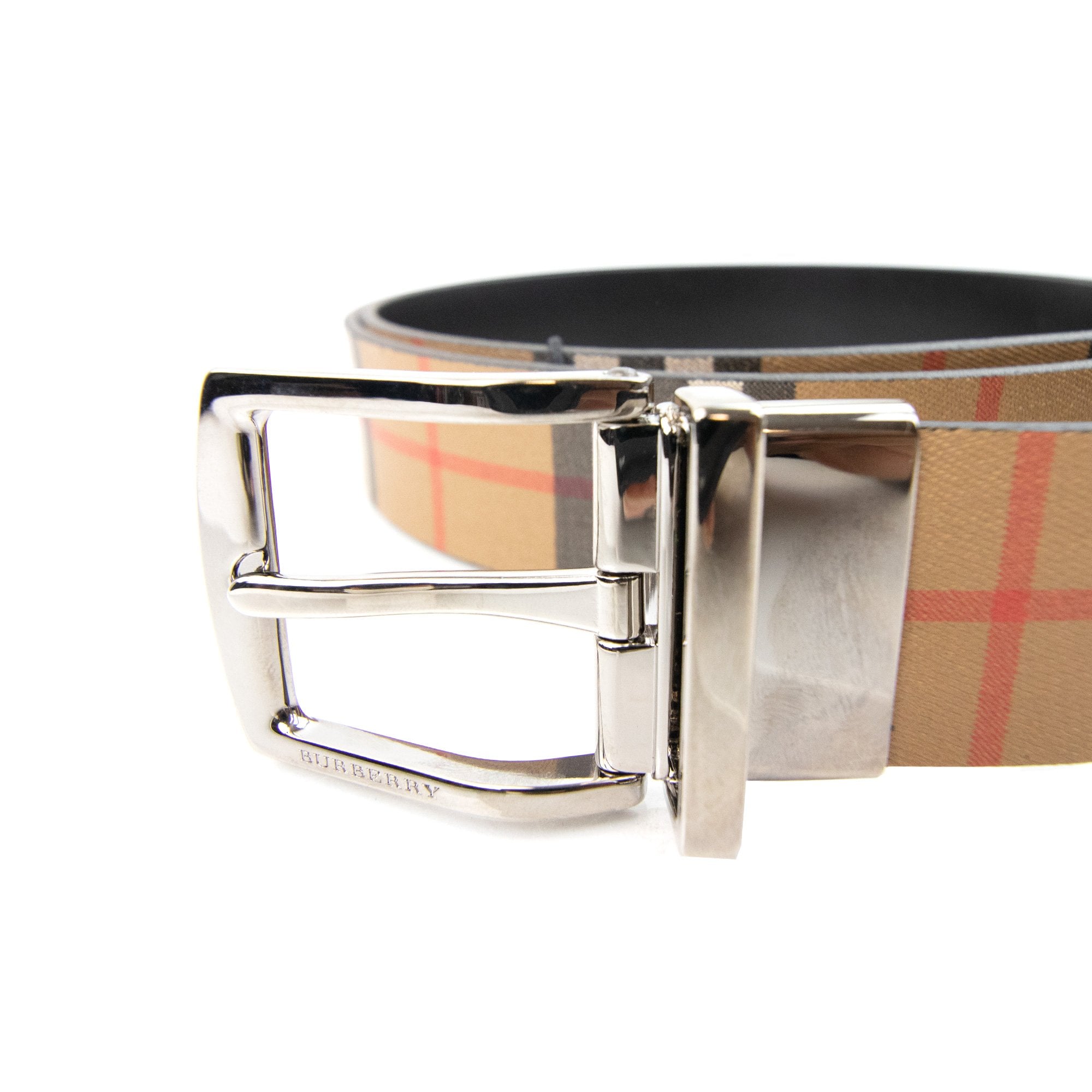 Burberry Clark Reversible Leather Belt Black