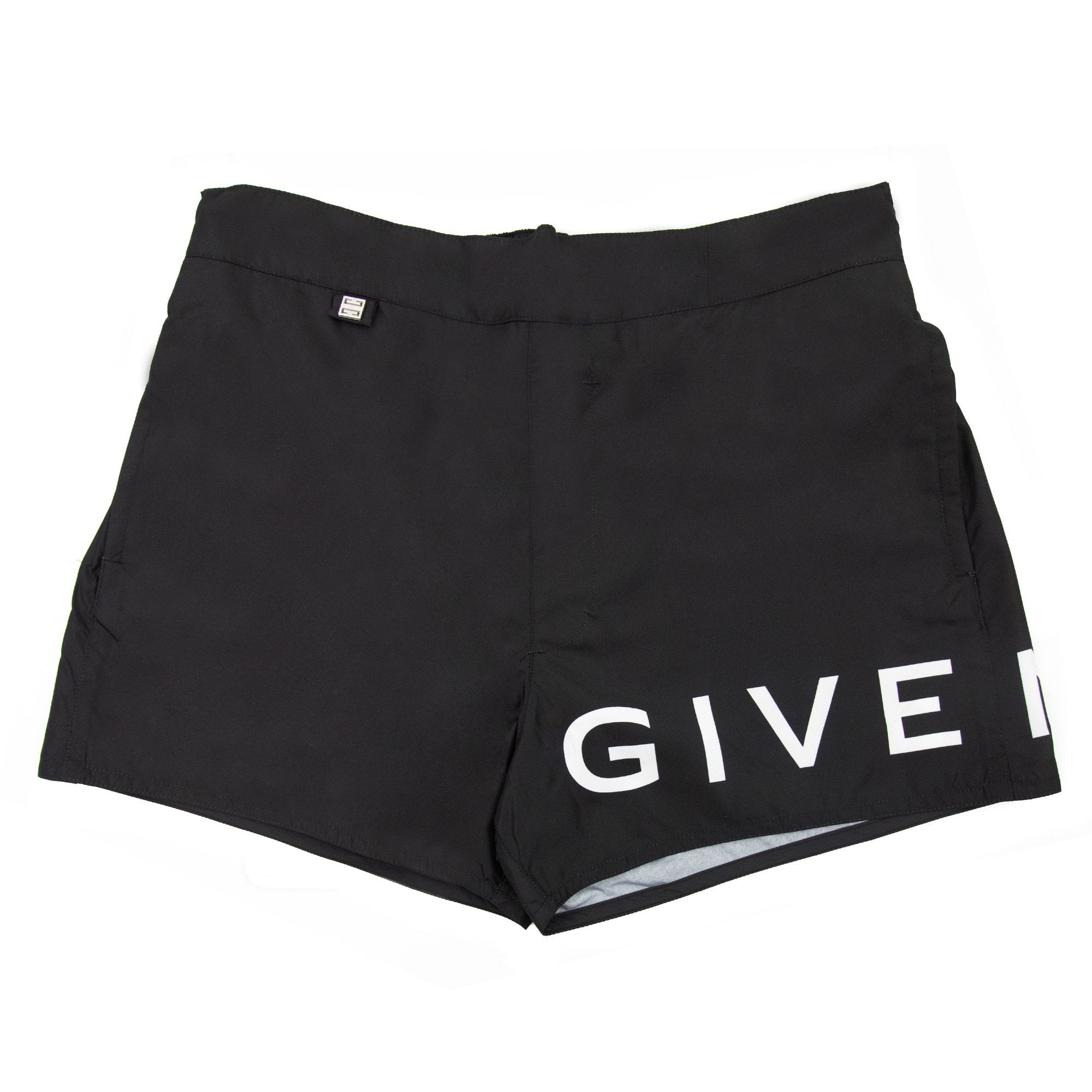 Givenchy Swim Shorts In Givenchy 4g Nylon Black