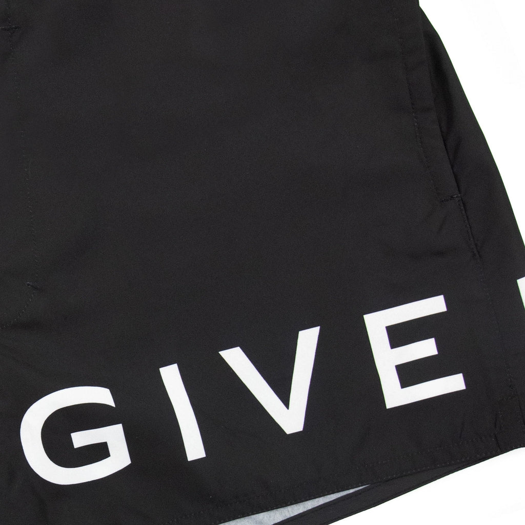 Givenchy Swim Shorts In Givenchy 4g Nylon Black
