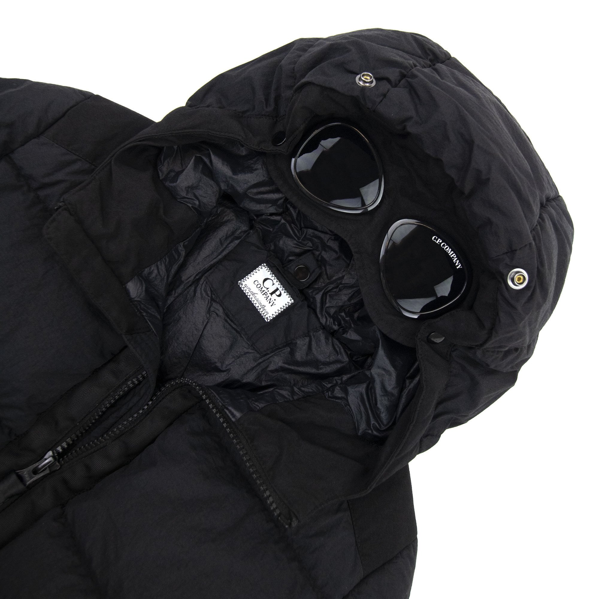 Cp Company Undersixteen Taylon L Mixed Goggle Jacket Black