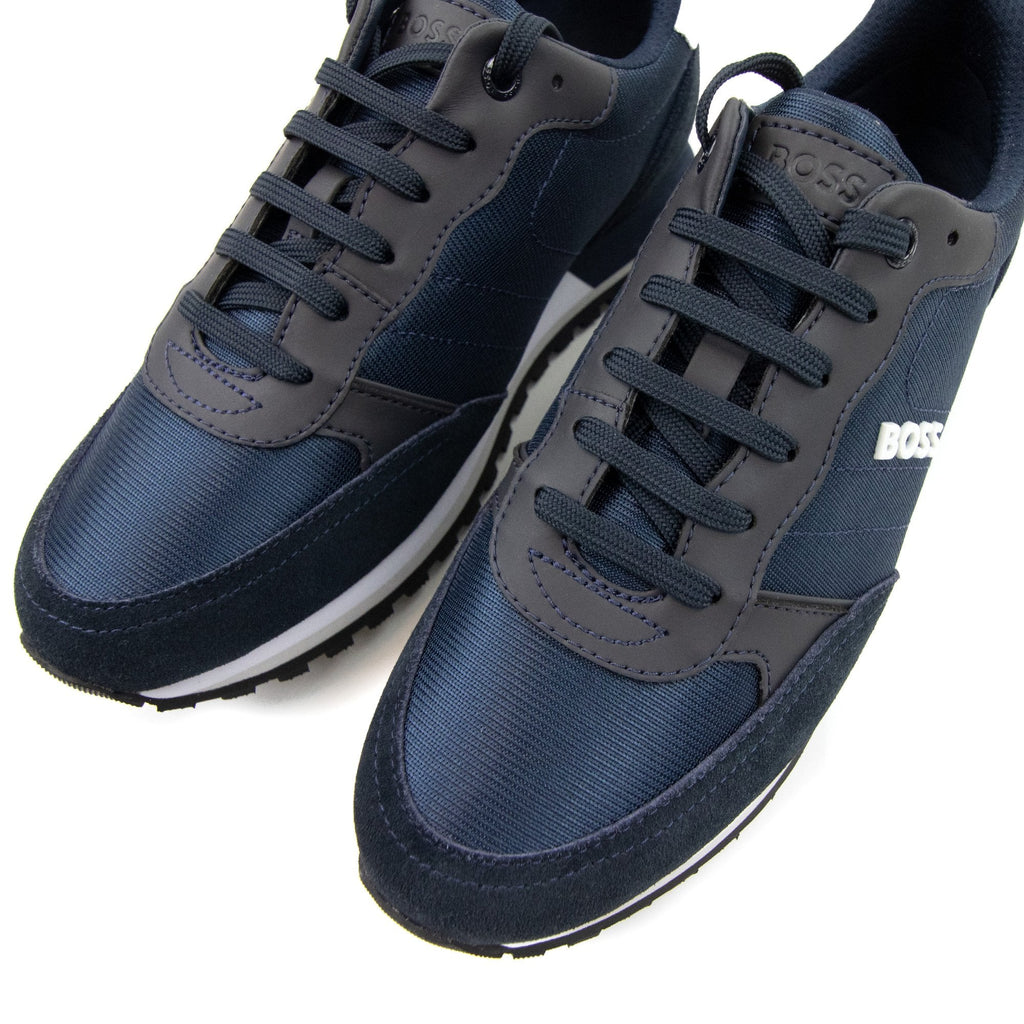 Hugo Boss Parkour Raised Logo Trainer Dark Blue