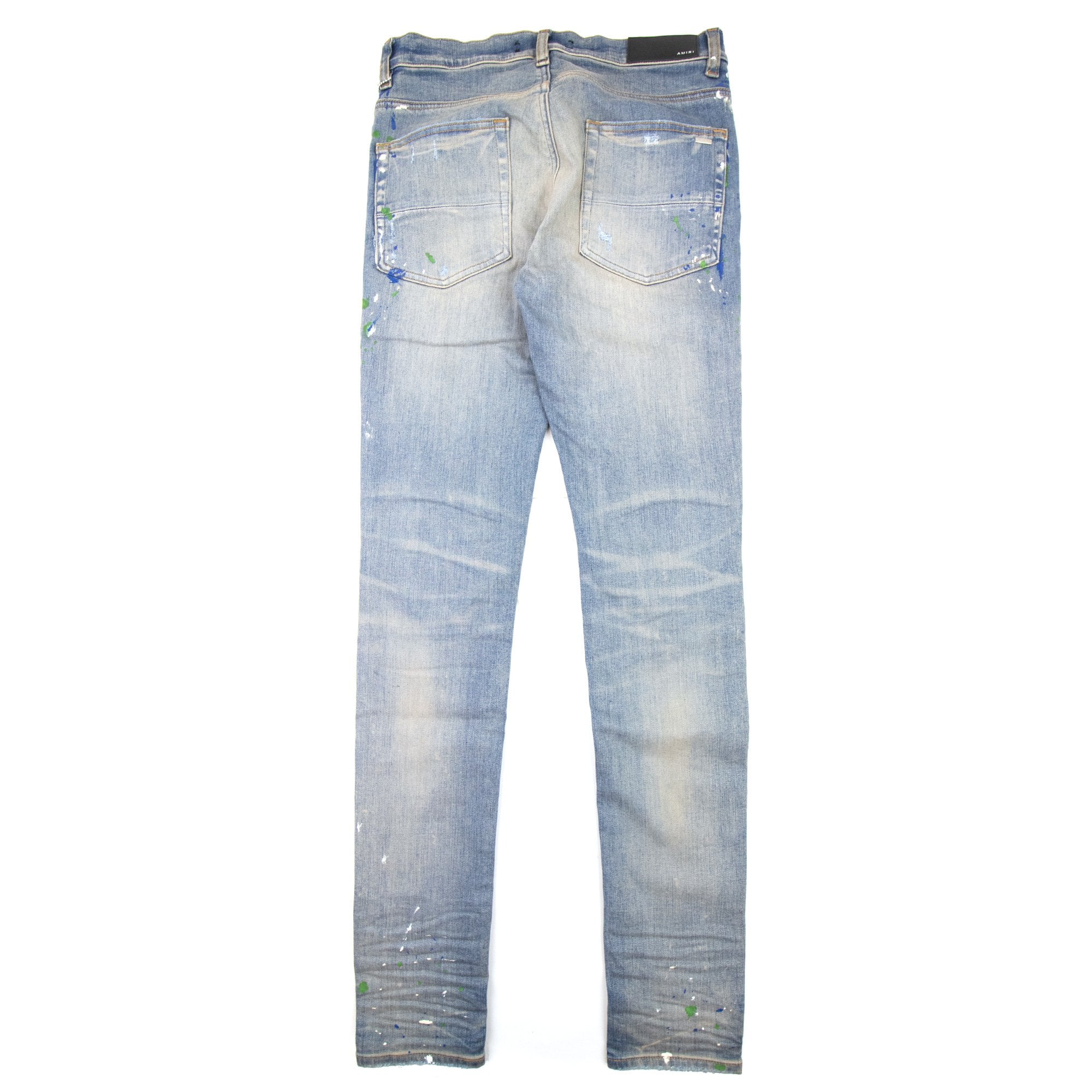 Amiri Paint Splatter Mx1 Jean Clay Indigo - MEN from Onu UK