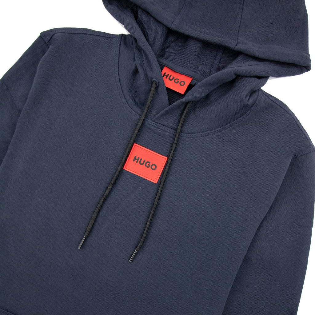 Hugo Daratschi214 Logo Hoodied Sweatshirt Dark Blue 405
