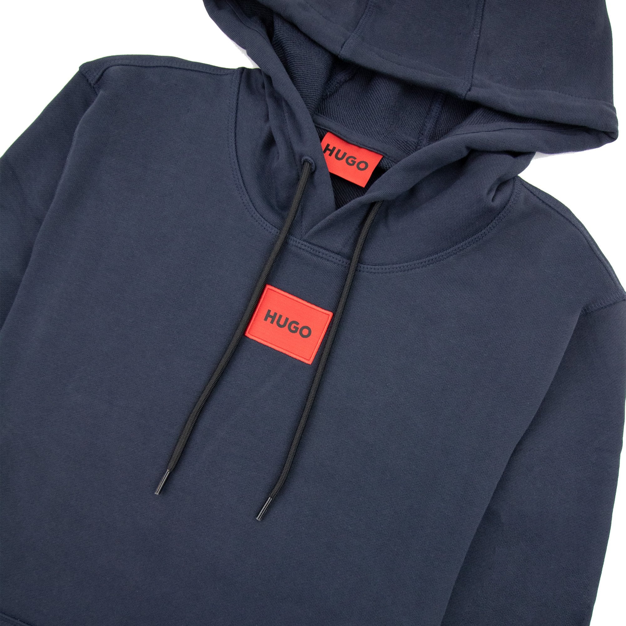 Hugo Daratschi214 Logo Hoodied Sweatshirt Dark Blue 405