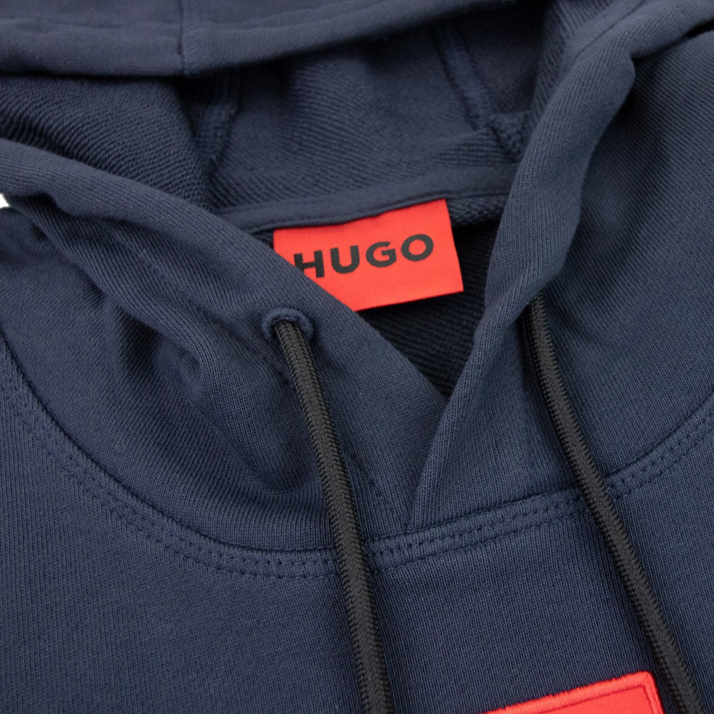 Hugo Daratschi214 Logo Hoodied Sweatshirt Dark Blue 405