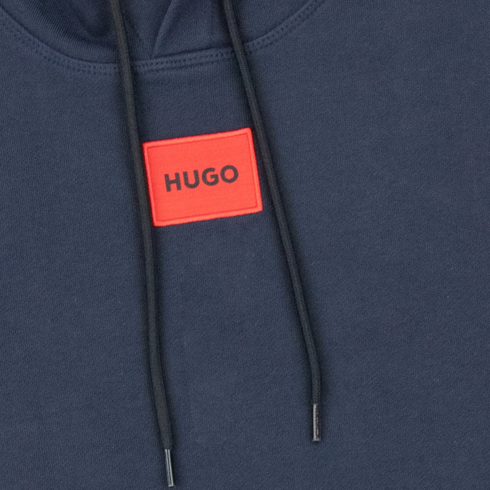 Hugo Daratschi214 Logo Hoodied Sweatshirt Dark Blue 405