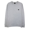 Emporio Armani Double-jersey Sweatshirt With Micro Logo Patch Light Grey