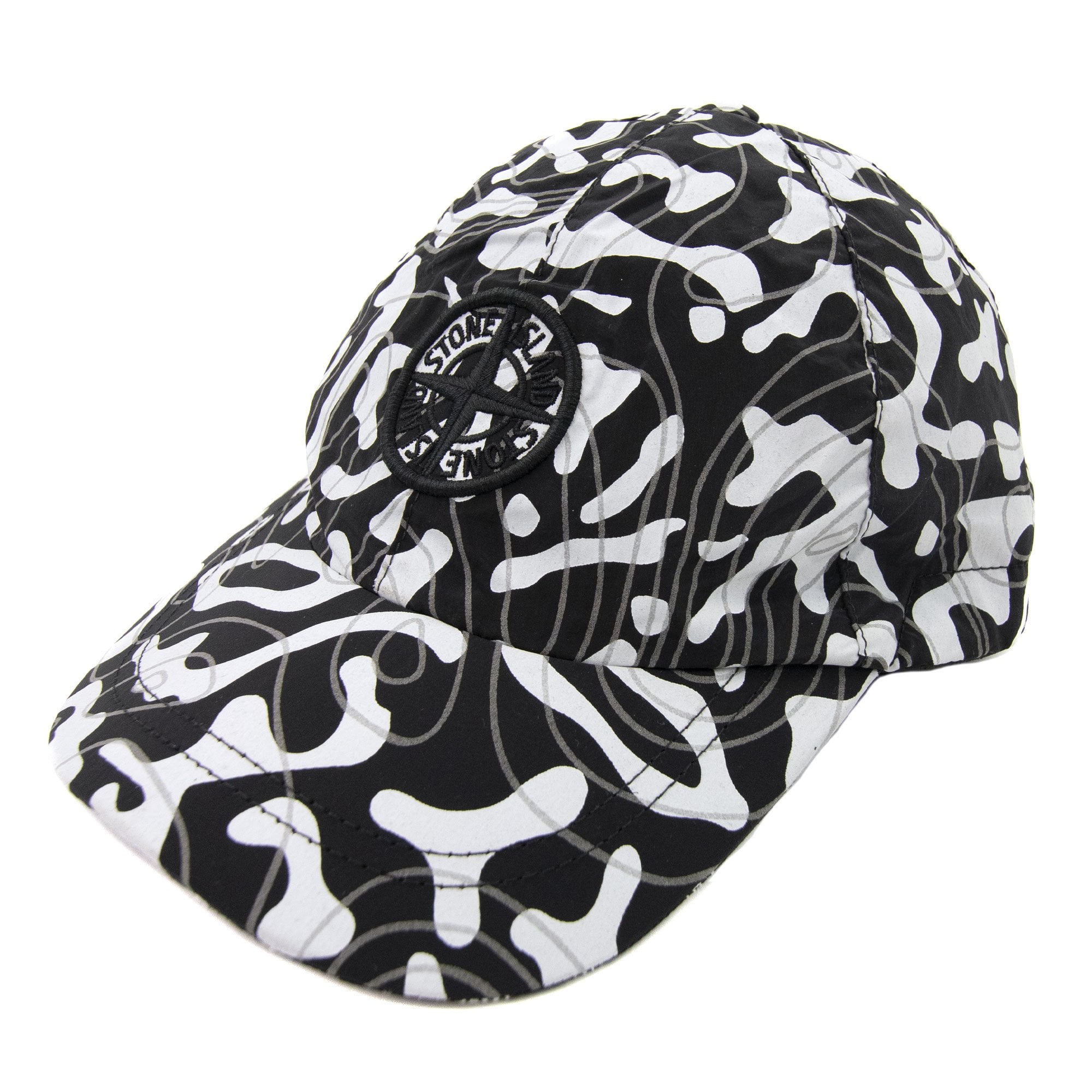 Stone Island Junior 90164 Nylon Metal Camo Print Cap Black V0029