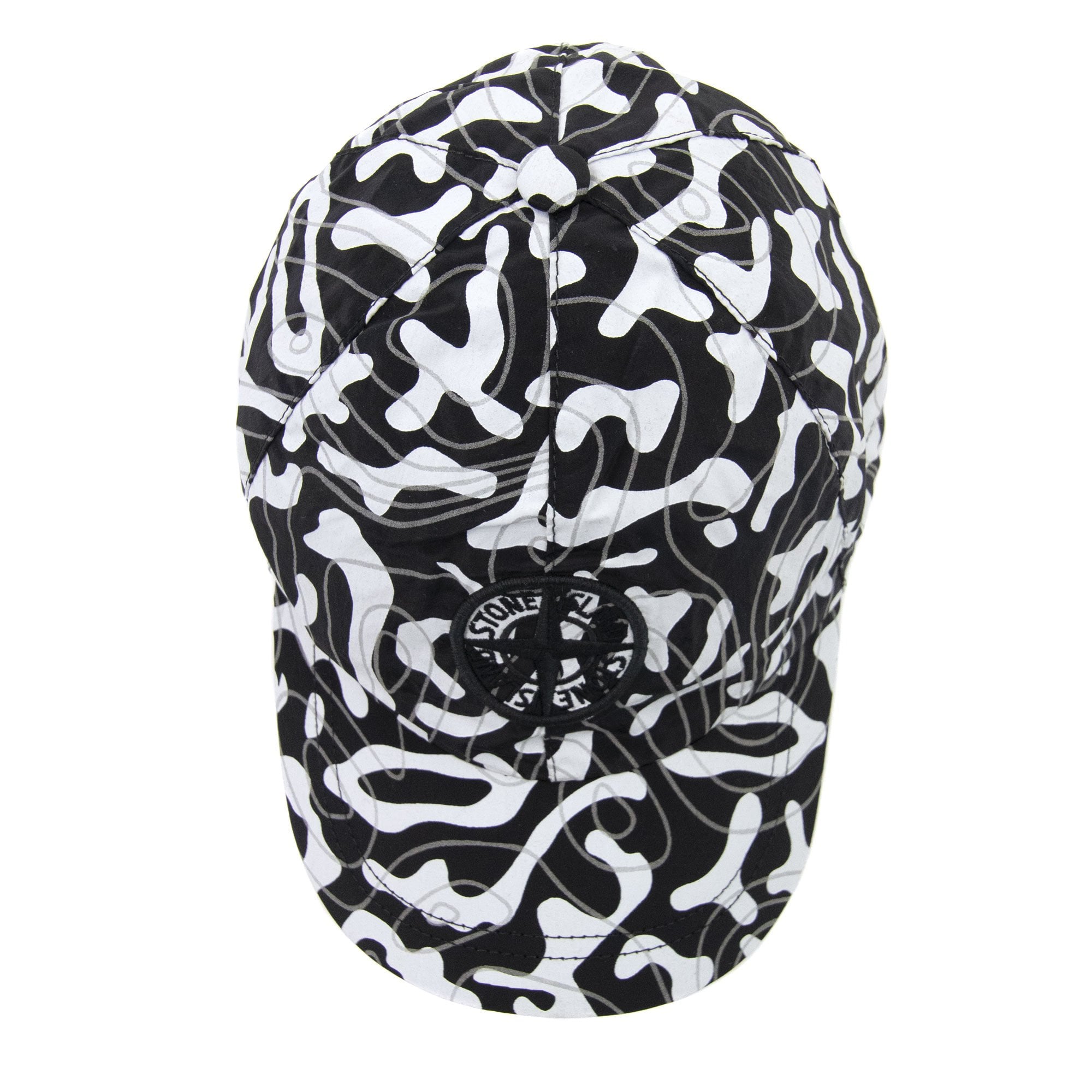 Stone Island Junior 90164 Nylon Metal Camo Print Cap Black V0029
