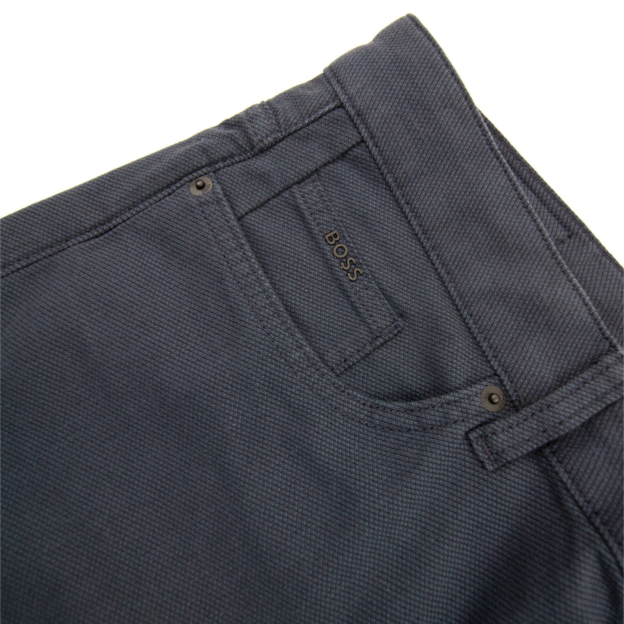 Hugo Boss Delaware3-1-20 Micro Structured Stretch Jean Dark Blue 001