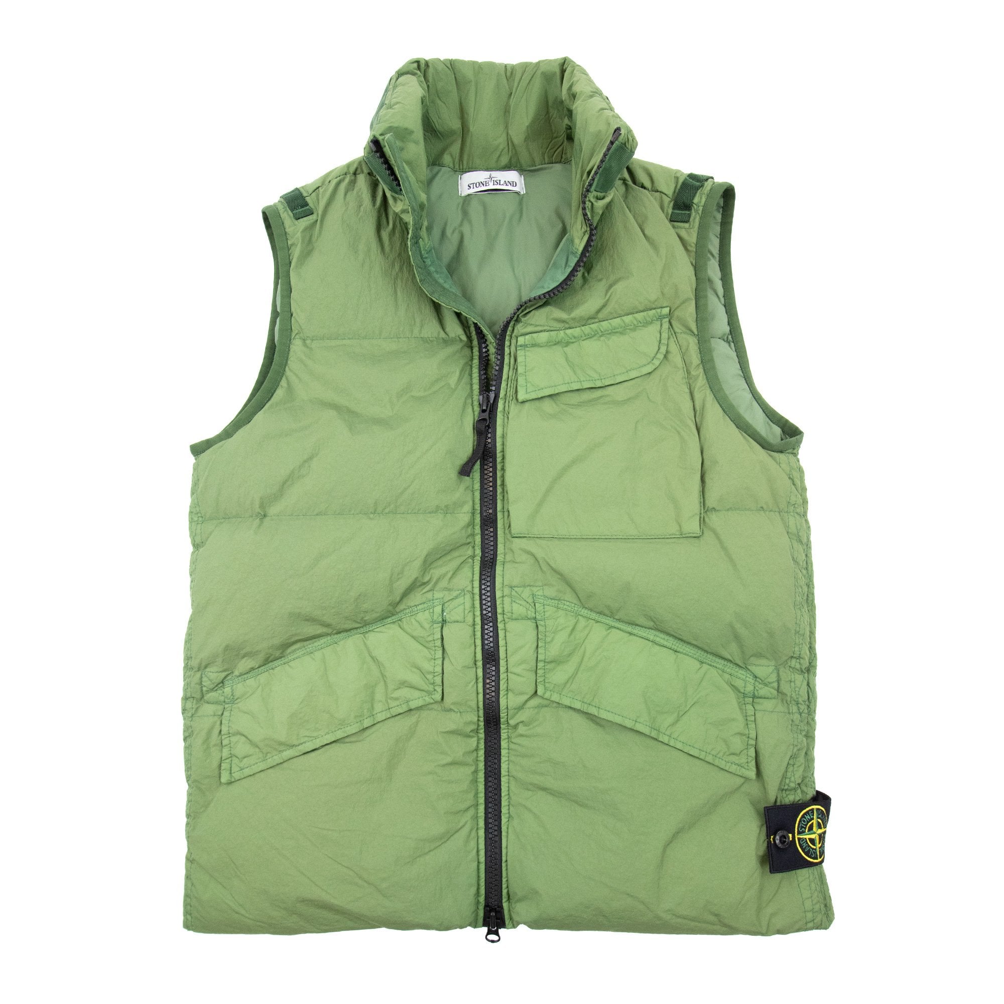 Stone Island G0123 Garment Dyed Crinkle Reps R-ny Down Khaki V0058