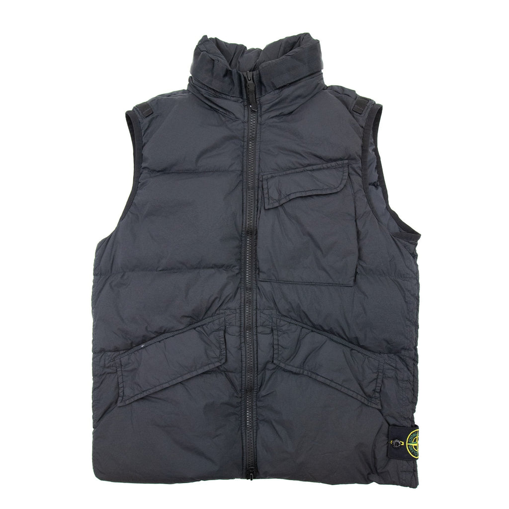 Stone Island G0123 Garment Dyed Crinkle Reps R-ny Down Black V0029