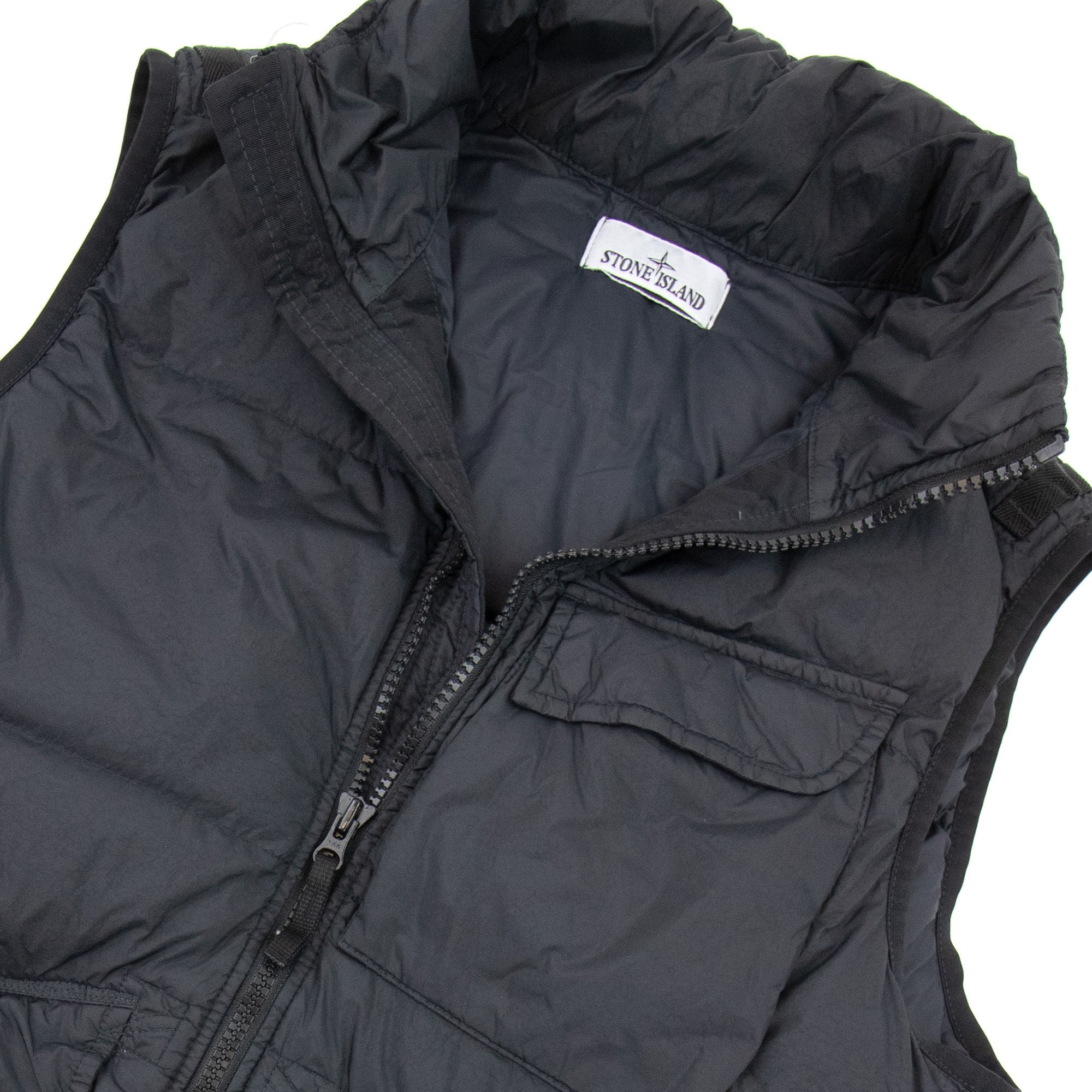 Stone Island G0123 Garment Dyed Crinkle Reps R-ny Down Black V0029
