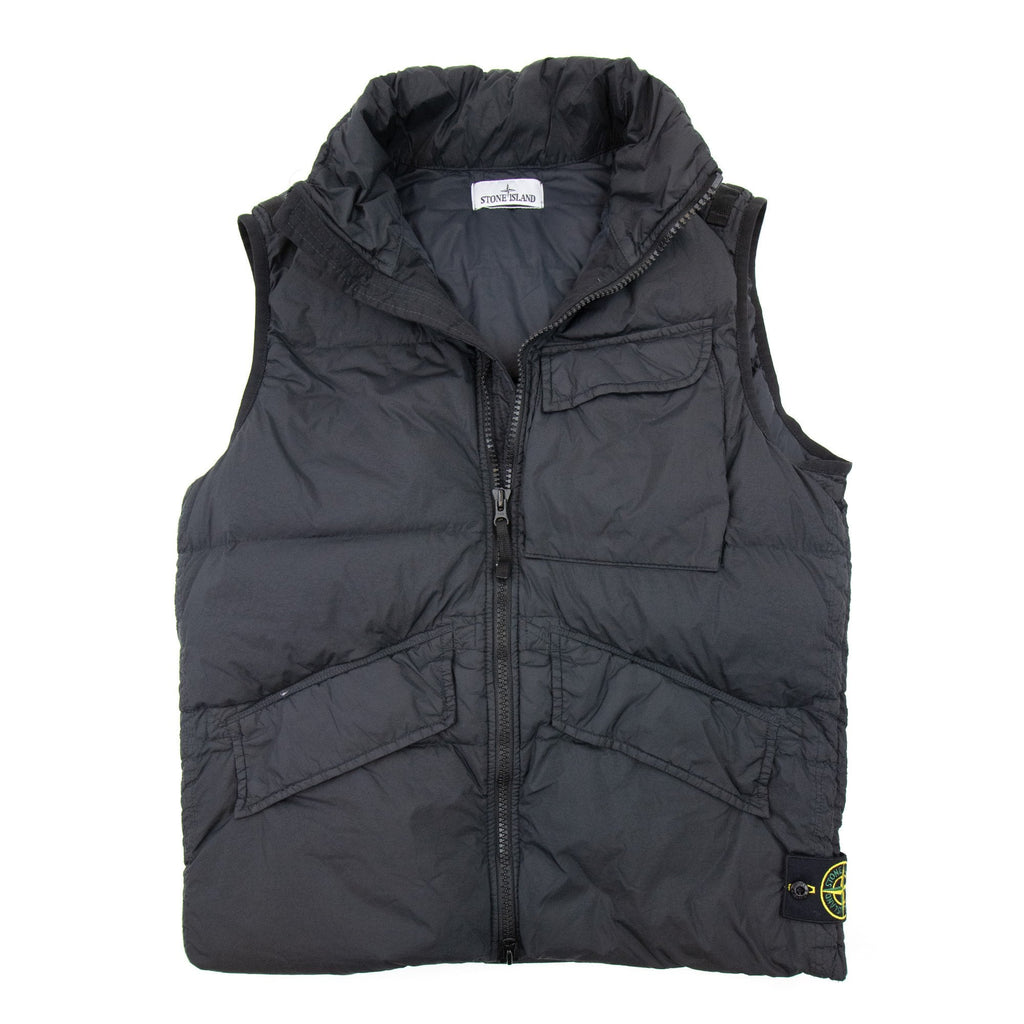 Stone Island G0123 Garment Dyed Crinkle Reps R-ny Down Black V0029