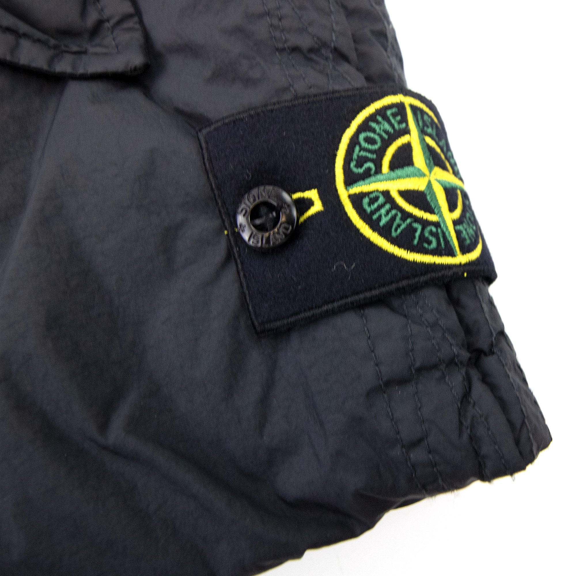 Stone Island G0123 Garment Dyed Crinkle Reps R-ny Down Black V0029