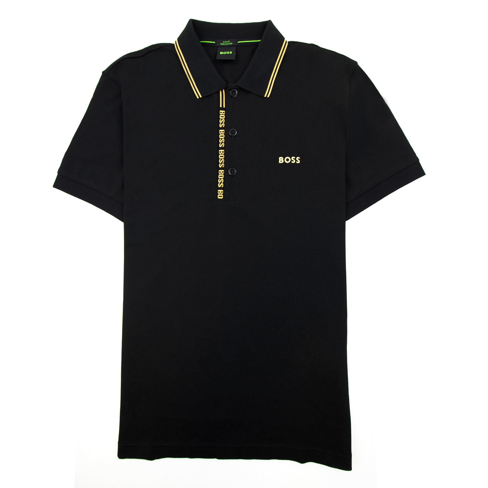 Hugo Boss Paule 4 Slim Fit Branded Placket Polo Black 005