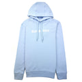 Burberry Logo Print Cotton Hoodied Sweatshirt Pale Blue