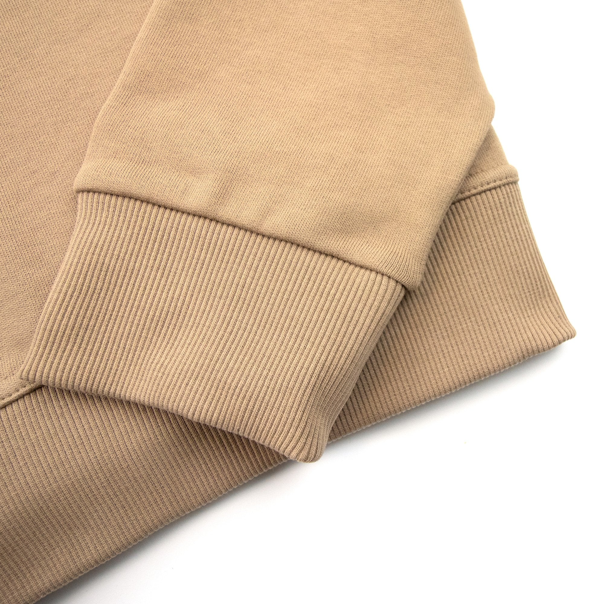 Burberry Logo Print Cotton Hoodied Sweatshirt Camel