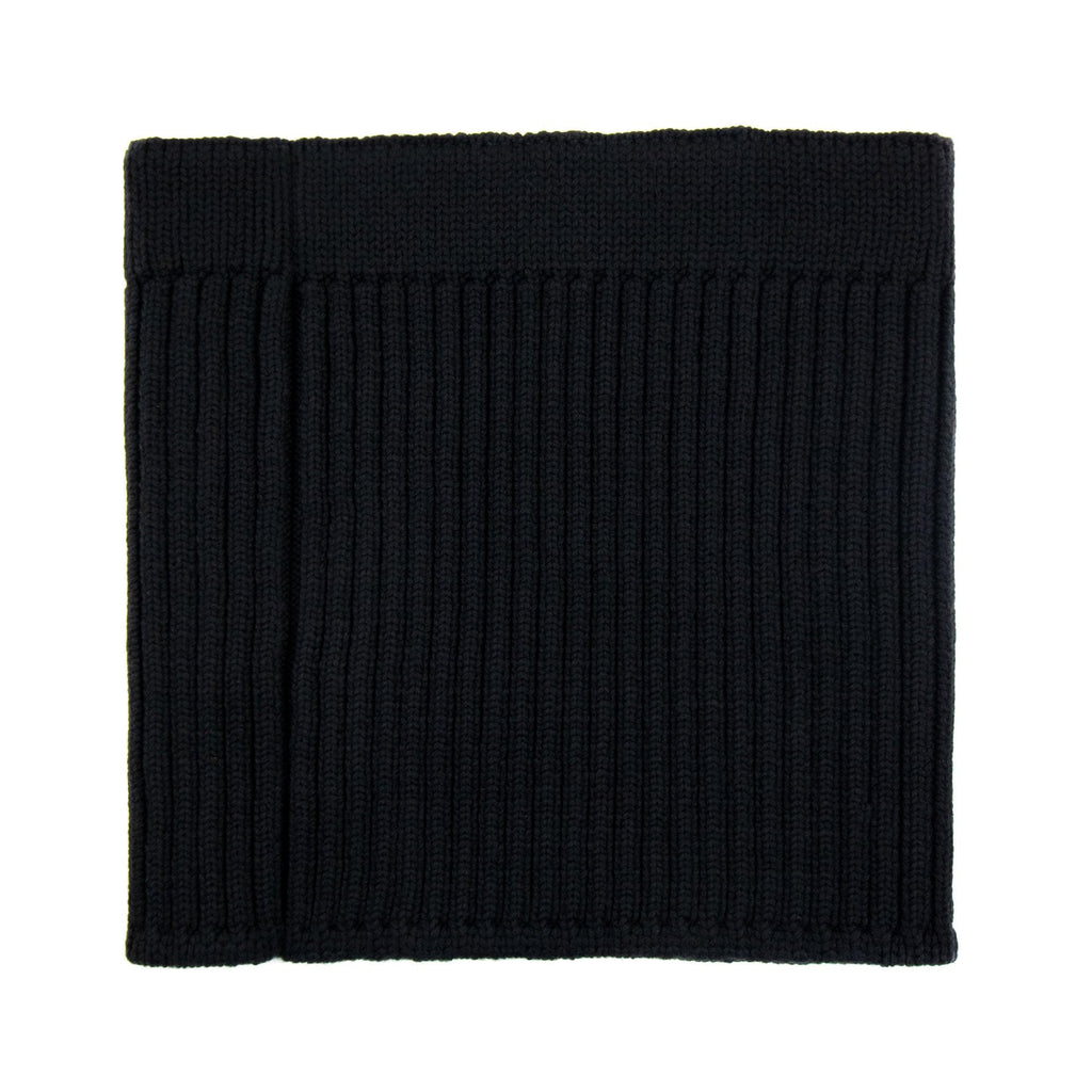 Stone Island Junior N15a9 Logo Patch Ribbed Snood Black V0029