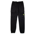 Stone Island Junior 30612 Stretch Nylon Canvas Cargo Trouser Black V0029