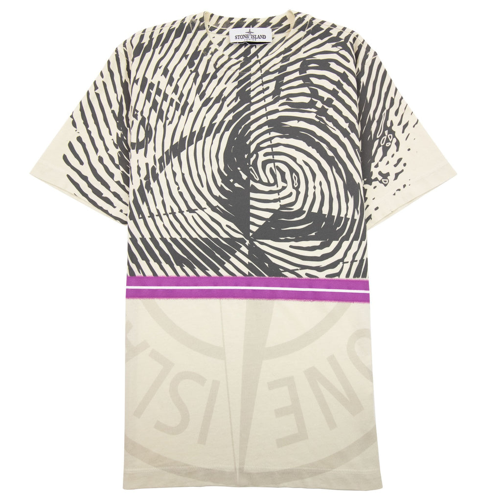 Stone Island Junior 21052 Finger Scan Three T Shirt Stucco V0097