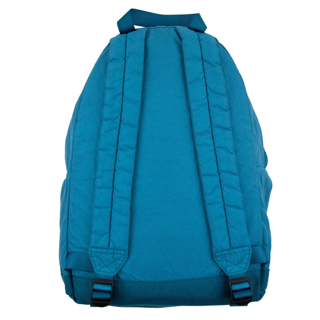 Stone Island Junior Logo Patch Zip Up Backpack Aqua Blue V0023