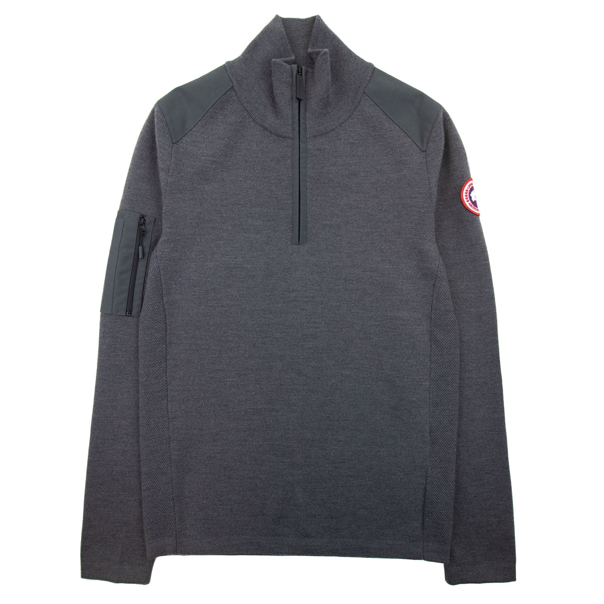 Canada Goose Stormont Half-zip Wool Jumper Dark Grey