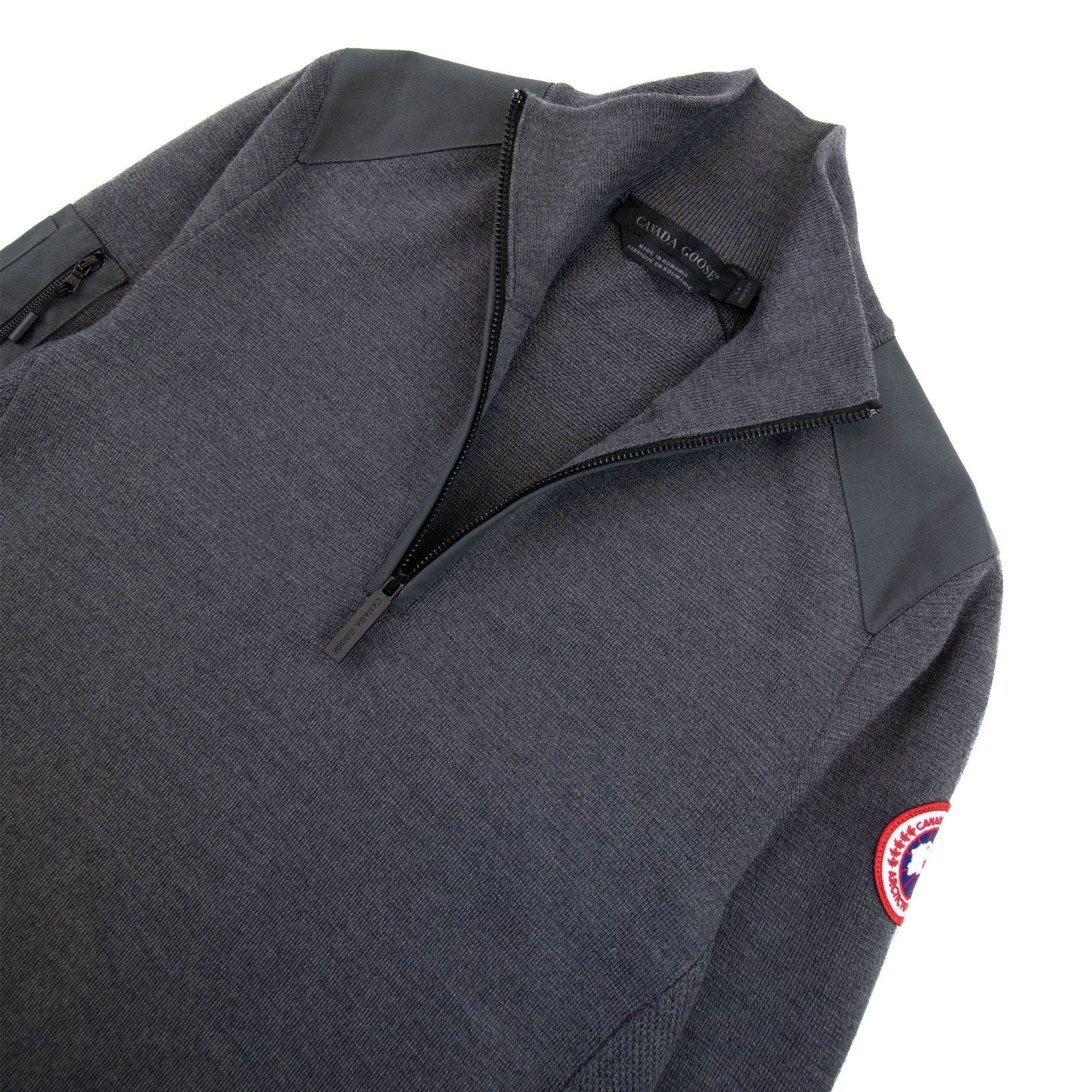 Canada Goose Stormont Half-zip Wool Jumper Dark Grey