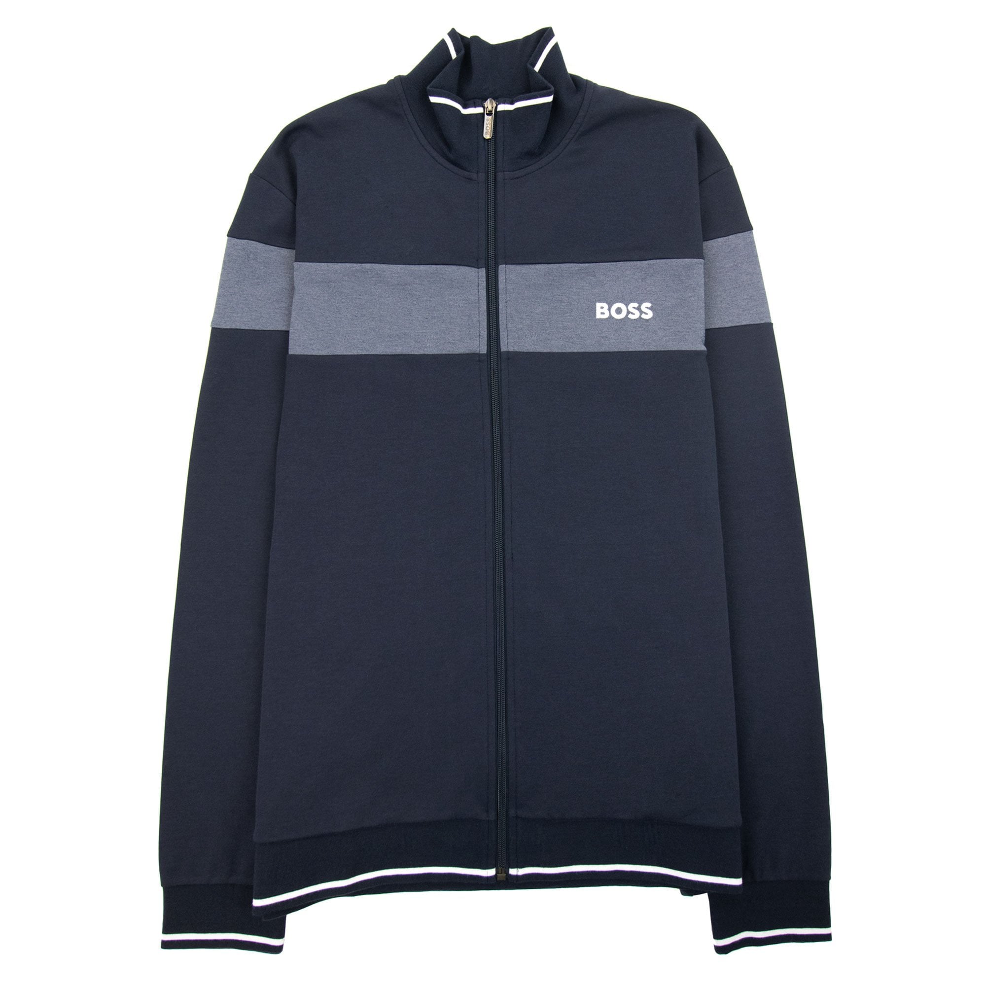 Hugo Boss Contrast Insert Logo Tracksuit Jacket Dark Navy 403