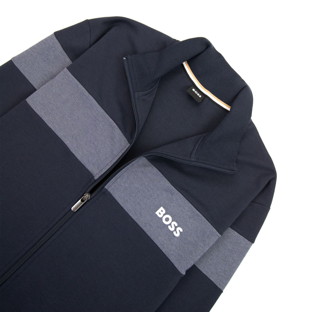 Hugo Boss Contrast Insert Logo Tracksuit Jacket Dark Navy 403